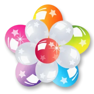 🎈 ballons, fête, célébration, décoration, coloré whatsapp sticker