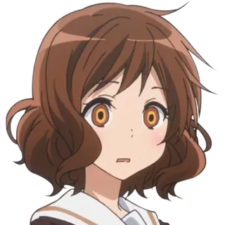 😯 anime, cartoon, character, girl, portrait telegram sticker