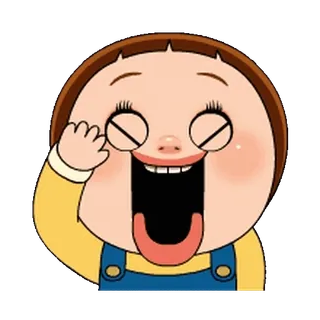 😊 Dibujo animado, Niño, Divertido, Expresión, Lengua, Sonrisa telegram sticker