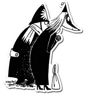 👮 Sniff Moomins Moomin, dibujos animados, Sniff, personaje telegram sticker