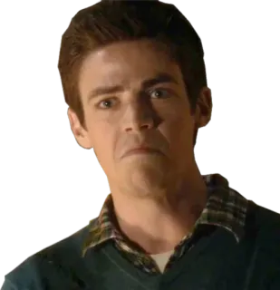 ☹️ Barry Allen The Flash barry allen, the flash, tv show, grimace, meme, funny face, dc comics telegram sticker