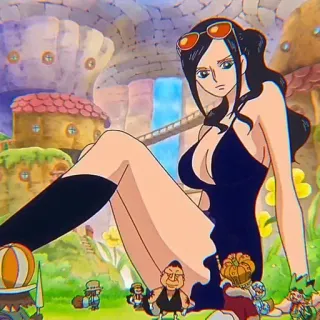 📚 Nico Robin One Piece anime, one piece, nico robin, character, cartoon whatsapp sticker
