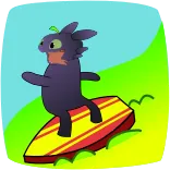 🔥 surf, cartoni animati, stravagante, sport acquatici, ricreazione, animale telegram sticker