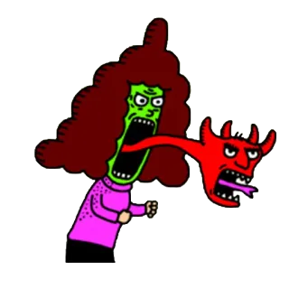 👿 monster, demon, horror, creature, cartoon, angry, spooky telegram sticker