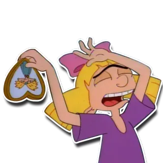 💔 Helga Pataki Hey Arnold! Dessin animé, Télé, Amour, Cœur, Fan telegram sticker