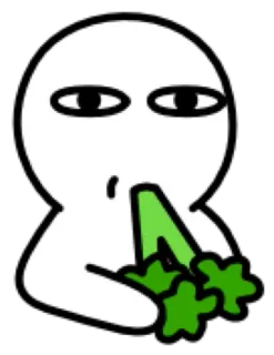 😀 strichmännchen, brokkoli, essen, cartoon telegram sticker