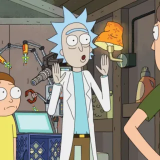 🛸 Rick Sanchez Rick and Morty Cartoon, Erwachsenenanimation, Science-Fiction, Rick and Morty, Rick Sanchez, Zeichentrickserie telegram sticker