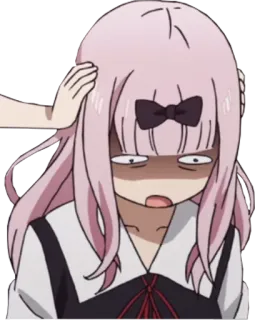 😒 Chika Fujiwara Kaguya-sama: Love Is War Anime, Chika, Fujiwara, Kaguya-sama, Love is War, Pacca in testa, Carino, Divertente whatsapp sticker