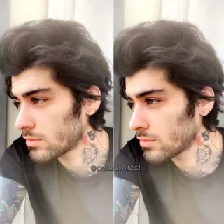 😒 Zayn Malik @perzzayn.fect 有名人, 歌手, タトゥー, ポートレート telegram sticker