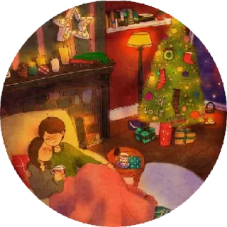 😒 noël, amour, couple, hiver, vacances whatsapp sticker