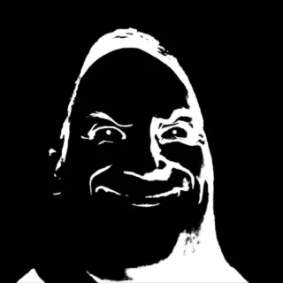 😶 чёрно-белое, мем, выражение, смешно, Мистер Исключительный telegram sticker