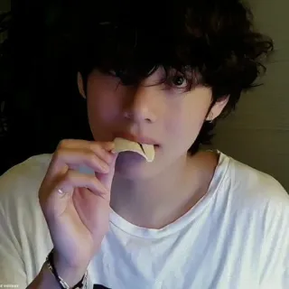 🎲 man, eating, portrait, kpop, person, face telegram sticker