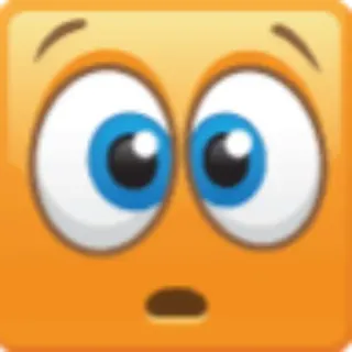 😳 絵文字, びっくり, ショック, オレンジ, 顔, 表情 telegram sticker