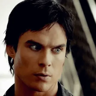 🍷 Damon Salvatore The Vampire Diaries vampiro, sobrenatural, Ian Somerhalder, serie de TV, drama telegram sticker