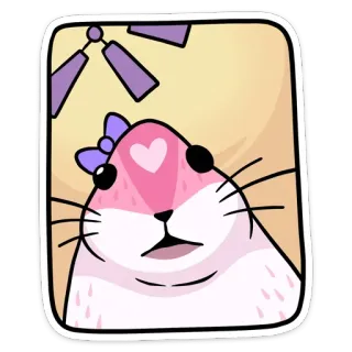 ⁉️ hamster, animal, fofo, animal de estimação, roedor, adesivo telegram sticker