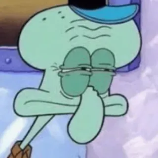 😑 Squidward Spongebob Squarepants Kartun, Cumi-cumi, Sedih, Spongebob, Karakter whatsapp sticker