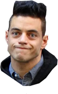 😐 Rami Malek ator, celebridade, retrato, Rami Malek, rosto telegram sticker