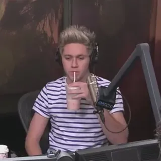 🎸 Niall Horan Niall Horan, One Direction, cantor, celebridade, milkshake, pessoa telegram sticker