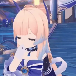 🤔 Sangonomiya Kokomi Genshin Impact Anime, Videogioco, Kokomi, Genshin Impact telegram sticker