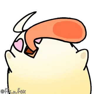 😍 @fix_x_fox Cartoon, Tier, Fuchs, Liebe, Süß, Sticker whatsapp sticker