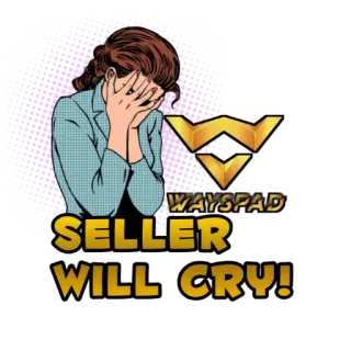 🥺 WAYS PAD SELLER WILL CRY! seller, crying, business, wayspad, upset telegram sticker