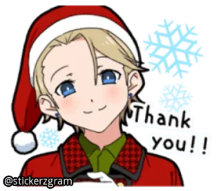 🎄 Thank you!! Navidad, Gracias, Anime, Lindo, Copo de nieve, Festivo, Vacaciones telegram sticker