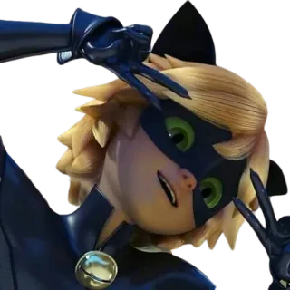 😺 Cat Noir Miraculous: Tales of Ladybug & Cat Noir Cat Noir, Miraculous Ladybug, Cartoon, Held, Maskiert telegram sticker
