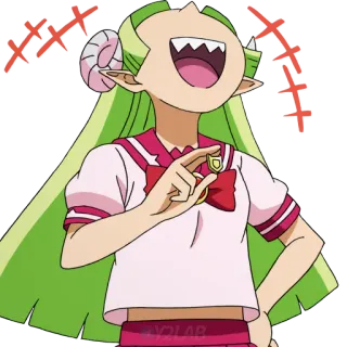 😂 anime, manga, cartoon, kawaii, girl, demon, cute, horns telegram sticker