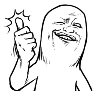👍 มีม, นิ้ว, ยกนิ้ว, ตลก, มีมอินเทอร์เน็ต telegram sticker