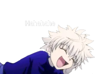 😂 Killua Hunter x Hunter Hahahaha アニメ, 漫画, 笑い, キルア, HUNTER×HUNTER telegram sticker