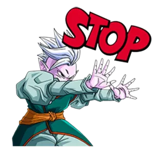 ✋ Kibito Kai Dragon Ball STOP Anime, Stop, Kibito Kai, Dragon Ball, Personaggio, Gesto, Attenzione telegram sticker