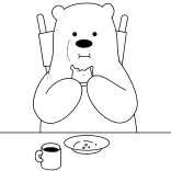 🍕 Ice Bear We Bare Bears ours polaire, We Bare Bears, dessin animé, ours, mignon, petit déjeuner whatsapp sticker
