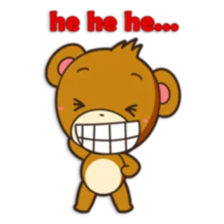 😀 he he he... Cartoon, Bär, Niedlich, Lachend, Fröhlich telegram sticker