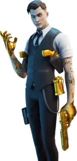 🥇 Midas Fortnite Personaggio videogioco, Fortnite, Midas telegram sticker