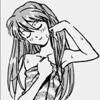 👾 anime, manga, girl, towel, bath, hair telegram sticker