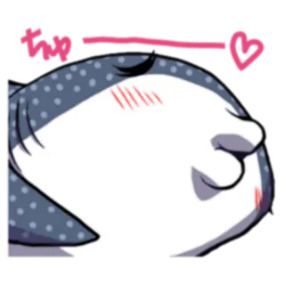 😘 tiburón ballena, amor, cariño, beso, corazón, animal telegram sticker