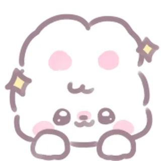 🤩 süß, kawaii, flauschig, tier, glitzer telegram sticker