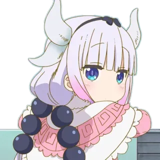 😒 Kanna Kamui Miss Kobayashi's Dragon Maid anime, drago, Kanna, carino, kawaii, manga telegram sticker