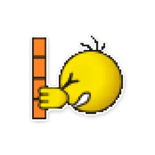 😬 tức giận, đấm, emoji, tường, hung hăng telegram sticker