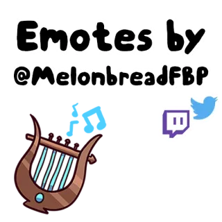 🗒 Emotes by @MelonbreadFBP อีโมติคอน, ศิลปิน, melonbreadFBP, โซเชียลมีเดีย, Twitch, Twitter telegram sticker