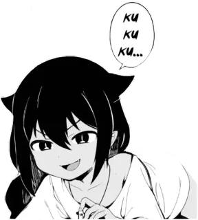 😏 ku
ku
ku... anime, manga, smirking, cat ears, cartoon, funny, cute whatsapp sticker