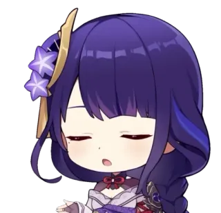 ⚡️ Raiden Shogun Genshin Impact Anime, Genshin Impact, Raiden Shogun, Chibi, Gra wideo telegram sticker