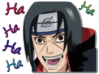 😈 Itachi Naruto Ha Ha Ha Ha Ha Ha Anime, Ninja, Tertawa, Itachi, Naruto, Manga telegram sticker
