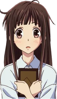 😧 Tohru Honda Fruits Basket Аниме, Девушка, Милая, Длинные волосы, Школьная форма, Fruits Basket, Тору Хонда telegram sticker
