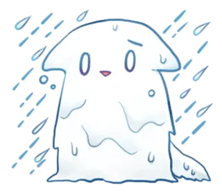🌧 nieve, mancha, lluvia, lindo, agua whatsapp sticker