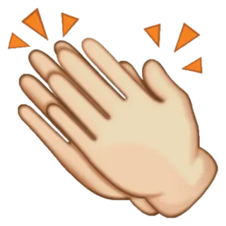 👏 emoji, clap, hands, applaud, celebration telegram sticker