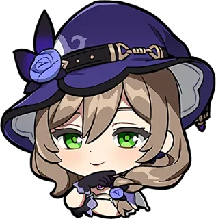 😏 Lisa Genshin Impact อนิเมะ, เกม, สติกเกอร์, น่ารัก, Genshin Impact, ลิซ่า telegram sticker