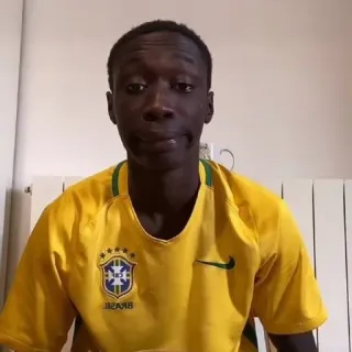 😕 BRAZIL Brasil, futebol, futebol, camisa, amarelo, esporte, fã telegram sticker