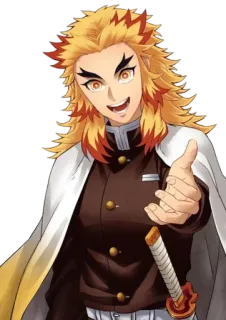 ✨ Rengoku Kyoujurou Demon Slayer Anime, Personaggio, Rengoku, Demon Slayer, Spada, Fiamma telegram sticker