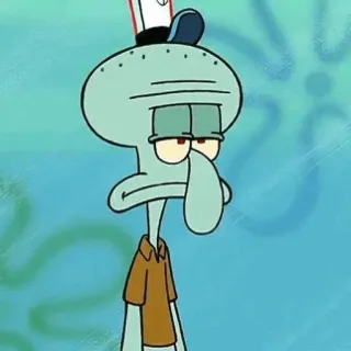 🍔 Squidward Spongebob Squarepants Carlo Tentacule, Bob l'éponge, Dessin animé, Nickelodeon, Animation telegram sticker